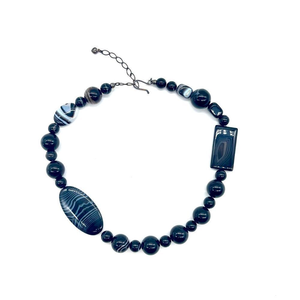 Tourmaline BlackĀ Marble Necklace